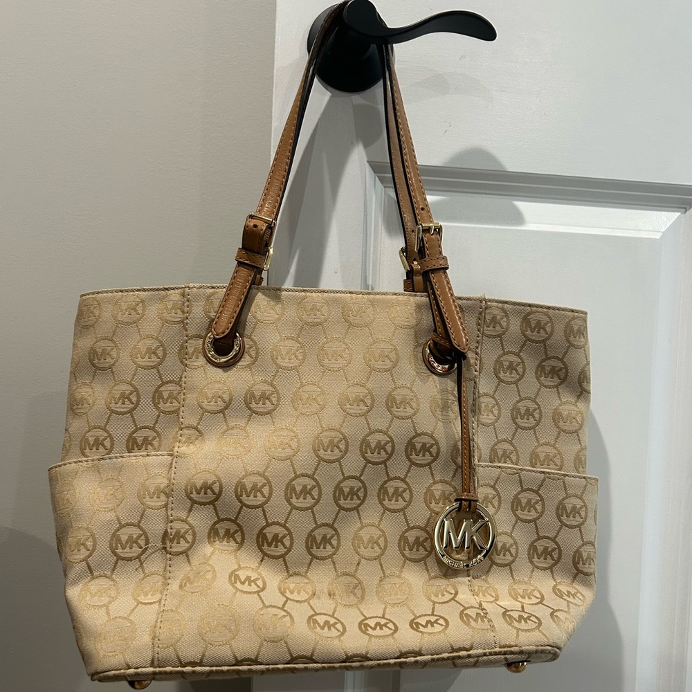 Michael Kors purse - tan and brown medium sized